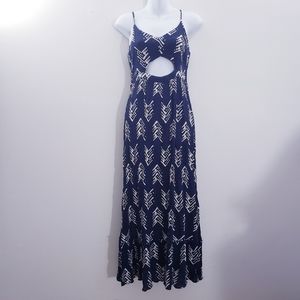 Aerie Tribal Print Cut Out Maxi Dress